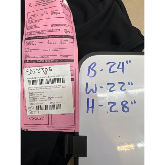 Women Plunge Front Scallop Full Coverage One Piece Swimsuit Kona Sol Black Small - Picture 4 of 6